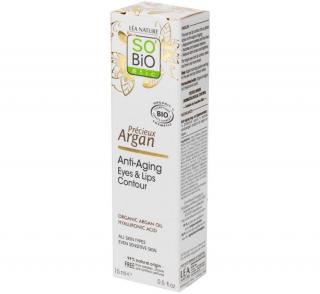 Krém na okolí očí a rtů Anti-Age Argan 15 ml BIO SO´BIO