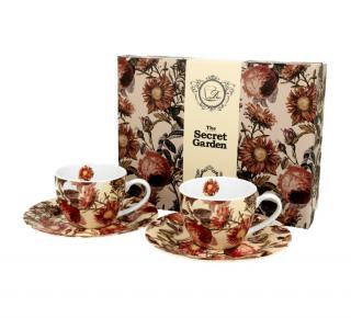 Šálek s podšálkem espresso set 2 ks Pivoňky