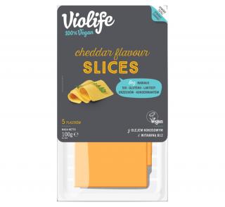 Violife cheddar plátky 100 g (Rostlinný sýr cheddar plátkový VIOLIFE)