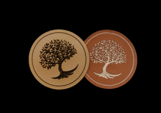 Koženková aplikace Strom života (Gravírovaná aplikace z koženky)