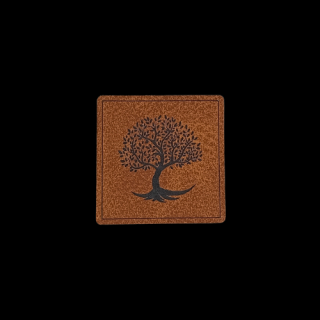 Koženková aplikace Strom života (PL11) (Gravírovaná aplikace z koženky)