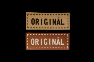 Koženkový štítek Originál (Gravírovaný koženkový štítek )