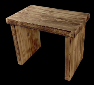 DŘEVOHIT Dřevěná stolička 50x30x40 cm opálena