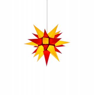 Moravská hvězda I4 žluto-červená, papír, 40 cm