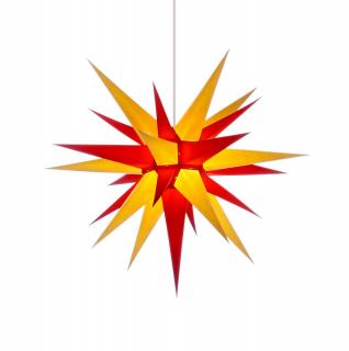 Moravská hvězda I7 žluto-červená, papír, 70 cm