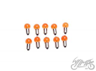 Žárovka 12V 10W G14 BA9S oranžová - balení 10 kusů
