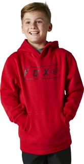 Dětská mikina Fox Racing Youth Pinnacle Po Fleece Flame Red Velikost: YL, Barva: Červená