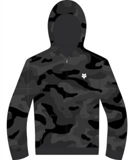 Dětská mikina Fox Yth Fox Head Camo Flc Zip - Black Camo Velikost: YM