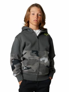 Dětská mikina Fox Yth Lindon Zip Fleece - Black Camor Velikost: YS