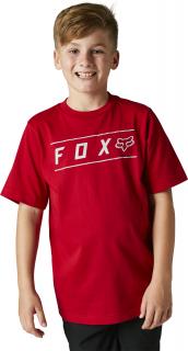 Dětské tričko Fox Racing Youth Pinnacle Ss Tee Flame Red Velikost: YL