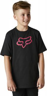 Dětské triko Fox Youth Legacy Ss Tee - Black/Pink Velikost: YS