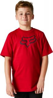 Dětské triko Fox Youth Legacy Ss Tee - Flame Red Velikost: YS