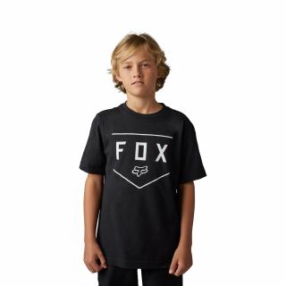 Dětské triko Fox Youth Shield Ss Tee - Black Velikost: YM