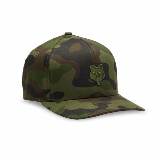 Pánská kšiltovka Fox Fox Head Flexfit Hat - Green Camo Velikost: L/XL