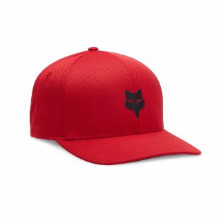 Pánská kšiltovka Fox Fox Head Tech Flexfit Hat - Flame Red Velikost: L/XL