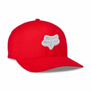 Pánská kšiltovka Fox Transposition Flexfit Hat - Light Grey/Red Velikost: S/M