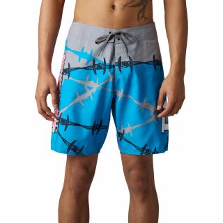 Pánské plavky Fox Barb Wire Boardshort 19  - Blue/Grey Velikost: 32