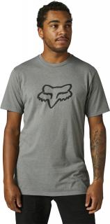 Pánské tričko Fox Racing Legacy Fox Head Ss Tee Heather Graphite Velikost: 2X