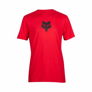 Pánské triko Fox Fox Head Ss Prem Tee - Flame Red Velikost: XL