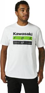 Pánské triko Fox Kawi Stripes Ss Premium Tee - Optic White Velikost: L