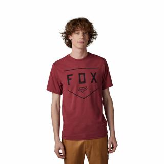 Pánské triko Fox Shield Ss Tech Tee - Scarlet Velikost: M