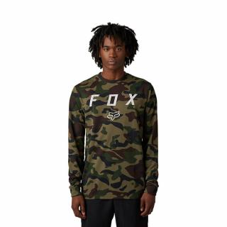 Pánské triko Fox Vzns Ls Tech Tee Camo - Green Camo Velikost: M