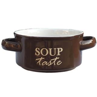 Keramická miska na polévku-hnědá SOUP (Keramická miska na polévku-hnědá SOUP)