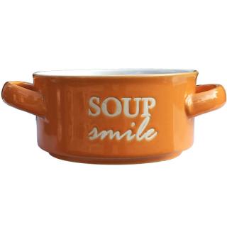 Keramická miska na polévku - oranžová SOUP (Keramická miska na polévku, oranžová SOUP)