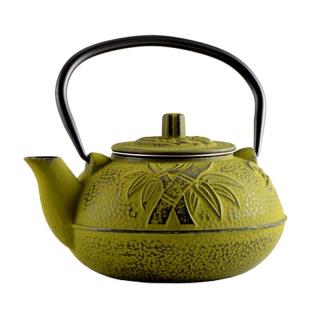 Litinový čajník 600 ml zelený (Litinový čajník se sítkem 600 ml zelený)