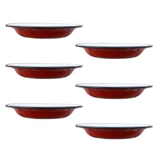 Souprava smaltovaných mělkých talířů 22 cm 6 ks (Souprava smaltovaných mělkých talířů, průměr 22 cm 6 ks)