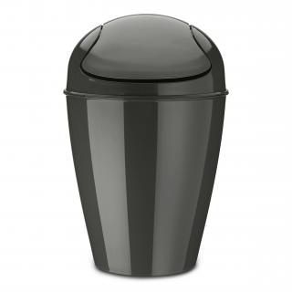 DEL M odpadkový koš s poklopem 12l tmavě šedá KOZIOL (barva-tmavě šedá)