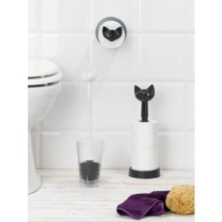 MIAOU kočka držák/ zásobník na toaletní papír KOZIOL (Barva černá)