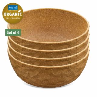 Miska CLUB 700 ml Sada 4 kusů ORGANIC KOZIOL (Barva-přírodní dřevo)