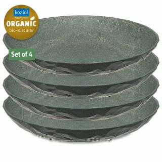 Sada 4 hlubokých talířů CLUB PLATE M ORGANIC KOZIOL (barva-popelavě šedá)