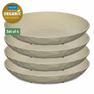 Sada 4 hlubokých talířů CLUB PLATE M ORGANIC KOZIOL (barva-pouštňí písek)