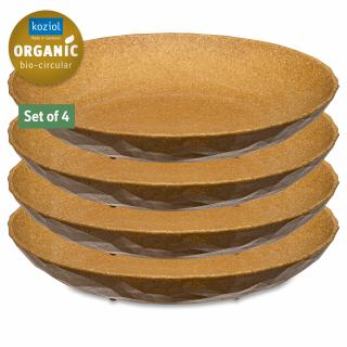 Sada 4 hlubokých talířů CLUB PLATE M ORGANIC KOZIOL (Barva-přírodní dřevo)