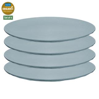 Sada 4 plochých talířů CLUB PLATE L ORGANIC KOZIOL (Barva-květina modrá)