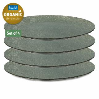 Sada 4 plochých talířů CLUB PLATE L ORGANIC KOZIOL (barva-popelavě šedá)