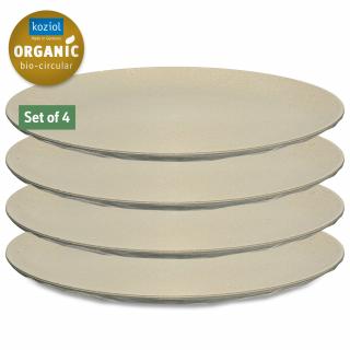 Sada 4 plochých talířů CLUB PLATE L ORGANIC KOZIOL (barva-pouštňí písek)