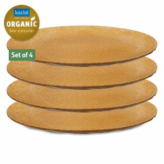 Sada 4 plochých talířů CLUB PLATE L ORGANIC KOZIOL (Barva-přírodní dřevo)