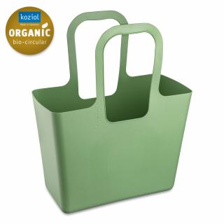 TASCHE XL plážová taška, zásobník, stojan na časopisy a noviny a na hračky Zelená Organic KOZIOL (barva-listová zeleň)