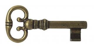 Klíč pro zámek Z97, Z06 (povrchová úprava mosazná patina), l=57mm