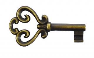 Klíč pro zámek Z97, Z06 (povrchová úprava mosazná patina), l=59mm
