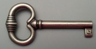 Nábytkový klíč (povrchová úprava starostříbro), l=71mm