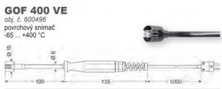 GOF 400 VE povrchový snímač teploty pro rychlé měření