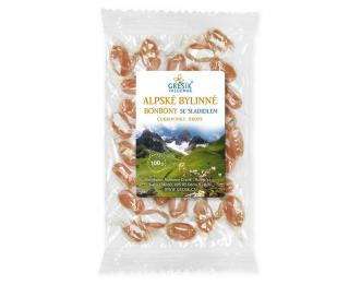 Alpské bylinné bonbóny bez přid. cukru 100 g GREŠÍK