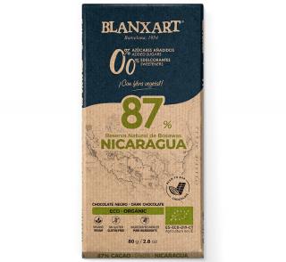 Čokoláda 87% Nicaragua neslazená 80 g BIO BLANXART
