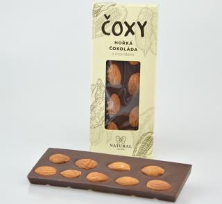 ČOXY hořká čokoláda s mandlemi a xylitolem 50 g NATURAL J.