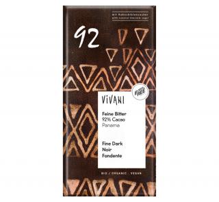 Hořká 92% čokoláda 80 g BIO VIVANI