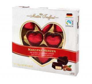 Marcipánová srdce v čokoládě 110 g Maitre Truffout